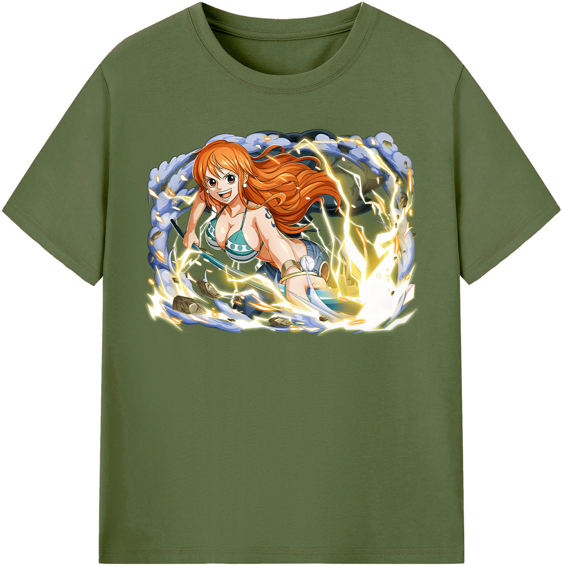 ワンピース ナミ ONE PIECE Nami 綿100％半袖Tシャツ（フロントプリント）